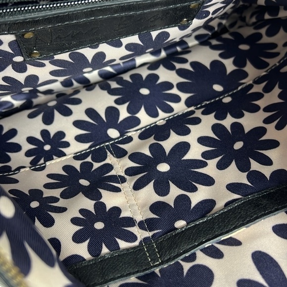 Nino Bossi Handbag Jara’s Ring Leather Tote Hobo Bag Black Zipper Close - Picture 9 of 13